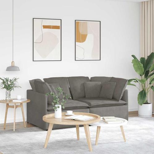 vidaXL Modulaire bank met kussens corduroy stof lichtgrijs, Huis en Inrichting, Zetels | Zetels, Nieuw, Verzenden