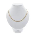 Bicolor gouden gourmet/fantasie schakel ketting | 42,5 cm, Handtassen en Accessoires, Kettingen, Ophalen of Verzenden, Gebruikt