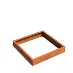 Cortenstaal plantenbak ‘Connect’ 120x120x20cm - Zonder bodem, Tuin en Terras, Minder dan 30 cm, 100 cm of meer, Vierkant, Nieuw