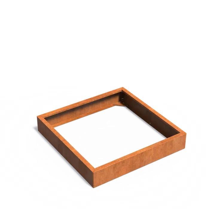 Cortenstaal plantenbak ‘Connect’ 120x120x20cm - Zonder bodem, Tuin en Terras, Bloembakken en Plantenbakken, Minder dan 30 cm, 100 cm of meer