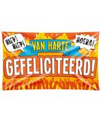 Verjaardag Gevelvlag Van Harte Gefeliciteerd 1,5m, Hobby en Vrije tijd, Feestartikelen, Nieuw, Verzenden