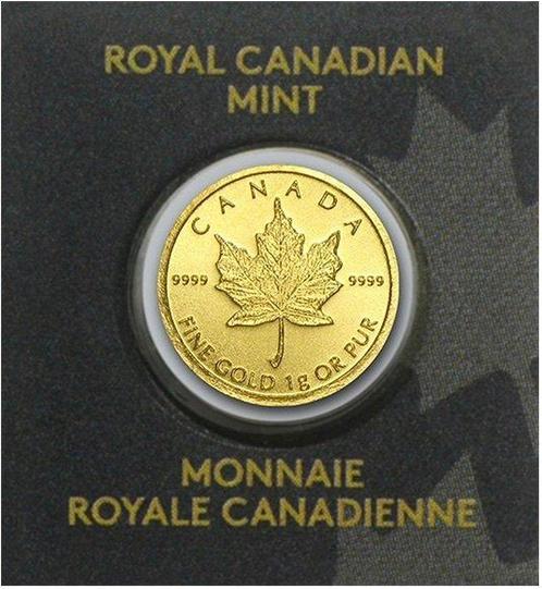 1 gramme - Or .999 - Mapple Leaf fine gold  (Sans Prix de, Postzegels en Munten, Edelmetalen en Baren