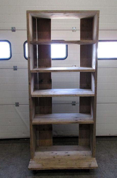 Houten Display, steigerhout, B85 x D38 x H200cm, Zakelijke goederen, Kantoor en Winkelinrichting | Magazijn, Stelling en Opslag