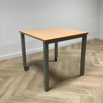 mobiele kantinetafel, (hxbxd) 74x80x80 cm, Beuken - grijs, Gebruikt, Bureau