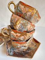 Koffie- en theeservies (8) -  Samurai scenes - Terracotta, Antiek en Kunst