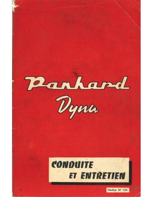 1958 PANHARD DYNA INSTRUCTIEBOEKJE FRANS, Auto diversen, Handleidingen en Instructieboekjes