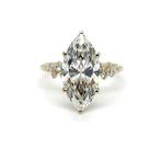 Ring - 14 karaat Geel goud - 5.26ct. tw. Diamant (Lab-grown), Handtassen en Accessoires, Ringen, Nieuw