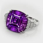 Zonder minimumprijs - Ring - 14 karaat Witgoud, HRD 11,77 ct, Nieuw