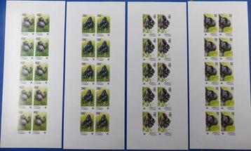 Congo 2002 - Quatre vellets de gorilles WWF non allumés -