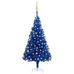 vidaXL Kunstkerstboom met verlichting en kerstballen 150 cm, Diversen, Kerst, Verzenden, Nieuw
