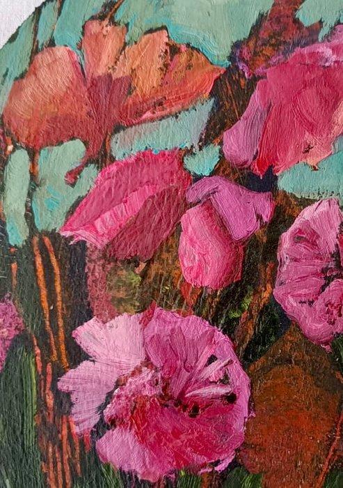 Emmanuelle TENAILLEAU - Fleurs de mai, Antiek en Kunst, Kunst | Schilderijen | Modern