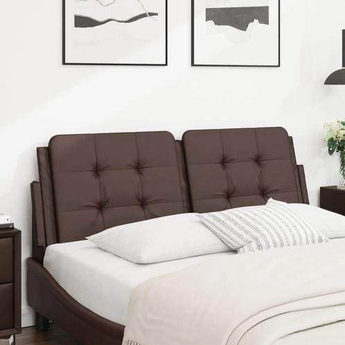 vidaXL Coussin de tête de lit marron 120 cm similicuir, Maison & Meubles, Chambre à coucher | Lits, Neuf, Envoi