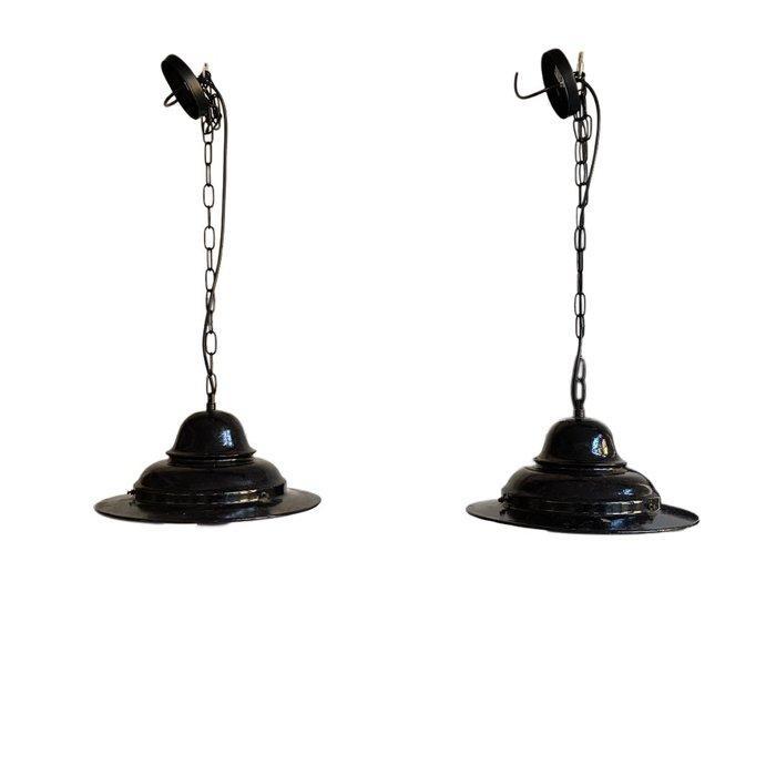 Plafondlamp (2) - Emaille, Antiek en Kunst, Antiek | Wandborden en Tegels