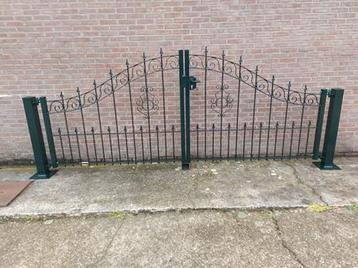 Inrijpoort Poort Sierhek verzinkt en gecoat (antiek groen) beschikbaar voor biedingen