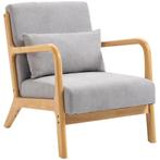 TRUUSK Fauteuil Lounge Stoel - Met Armleuning en Lendenkusse, Verzenden, Nieuw