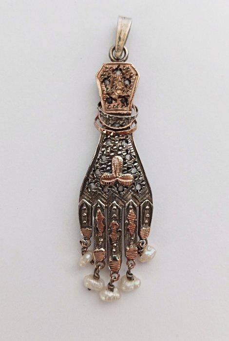 Pendentif antique Chichkhan Khamsa, Hamsa, de Tunisie., Antiquités & Art, Art | Art non-occidental