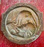 Reliëf, Maria met Jezus - 30 cm - Brons, Antiek en Kunst, Antiek | Boeken en Manuscripten