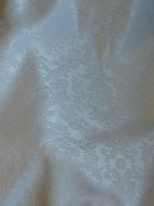 Pure Licht: Damascato Bianco in Stilvolle Elegantie -, Antiek en Kunst, Antiek | Tapijten, Tafelkleden en Textiel