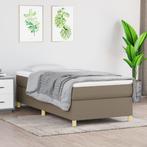 vidaXL Boxspring met matras stof taupe 90x200 cm, Huis en Inrichting, Verzenden, Nieuw
