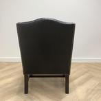 Tweedehands vintage Arne Norell leren fauteuil, zwart, Huis en Inrichting, Fauteuils, Gebruikt