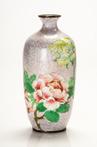Vaas -  Cloisonné ginbari vase decorated with silver thread