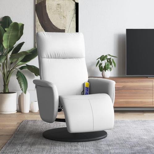 vidaXL Massagestoel verstelbaar met voetensteun kunstleer, Huis en Inrichting, Fauteuils, Nieuw, Verzenden