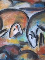 Jelle Hoogstra (1924-2003) - Schapen bij schemer