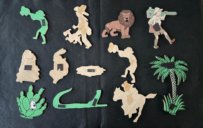 Tintin - Lot objets en bois - Magnets - silhouettes -, Boeken, Strips | Comics