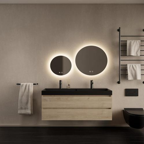 Badkamermeubelset Gliss Design Milan Met Lako Mat Zwarte, Doe-het-zelf en Bouw, Sanitair, Bad, Nieuw, Ophalen of Verzenden