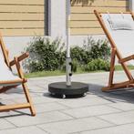 vidaXL Parasolvoet rond 30 kg graniet zwart, Tuin en Terras, Verzenden, Nieuw