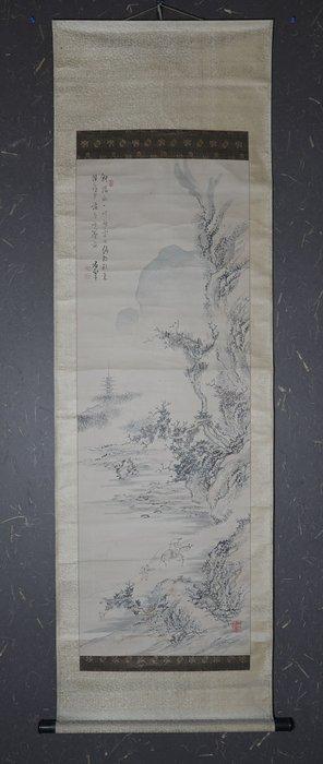 Japanese (kakejiku )Hozoku landscape with - Hoashi Kyu, Antiek en Kunst, Antiek | Overige Antiek