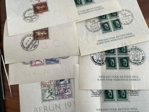 Allemagne  - 1936/1937 Blocken Mi 4 - Mi 11, Postzegels en Munten, Postzegels | Europa | Duitsland