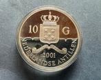 Antilles néerlandaises. 10 Gulden 2001 Proof, Nobel Edward, Postzegels en Munten, Munten | Nederland