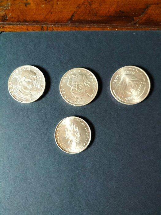 Italië, Vaticaan. 1000 Lire + 500 Lire argento (4 monete), Postzegels en Munten, Munten | Europa | Niet-Euromunten