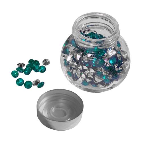 Decoratieve siersteentjes in mini glazen flesje (groen/blau, Bricolage & Construction, Outillage | Autres Machines, Envoi