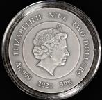 Niue. 2 Dollars 2021 Crypto Mining