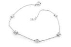 Zonder Minimumprijs - Armband - 14 karaat Witgoud - 0.05ct., Handtassen en Accessoires, Armbanden, Nieuw