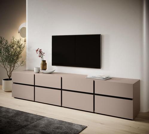 Meubella TV-Meubel Cainan beige 225 cm, Huis en Inrichting, Kasten |Televisiemeubels, 25 tot 50 cm, Nieuw, Overige materialen