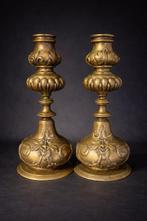 Kaarsenhouder (2) - Verguld brons