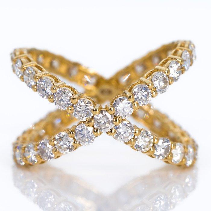 Zonder minimumprijs - Ring - 14 karaat Geel goud - 3.19ct., Handtassen en Accessoires, Ringen