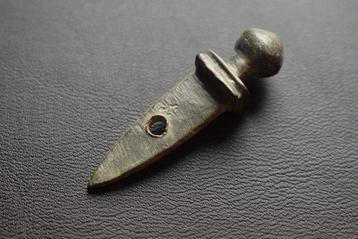 Romain antique, Empire Bronze Amulette de gladiateur romain