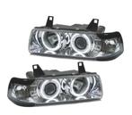 PHARES BMW SÉRIE 3 E36 92-98 ANGEL EYES CCFL FOND CHROMÉ, Auto-onderdelen, Verzenden, Nieuw