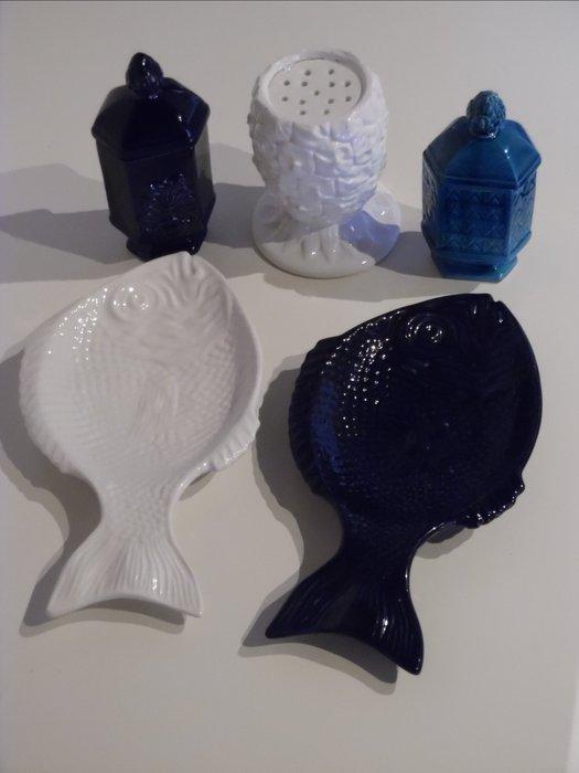 R. Costa Bassano - Parfum vaas (5) - Keramiek - 2 potjes en, Antiek en Kunst, Kunst | Designobjecten