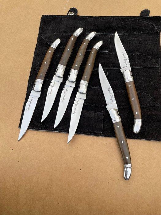 Laguiole Bougna Laguiole Bougna - Keukenmes - 6x steakmessen, Antiek en Kunst, Antiek | Keukengerei