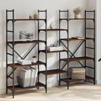 vidaXL Boekenkast 160x28,5x136,5 cm bewerkt hout bruin, Huis en Inrichting, Kasten | Boekenkasten, Verzenden, Nieuw