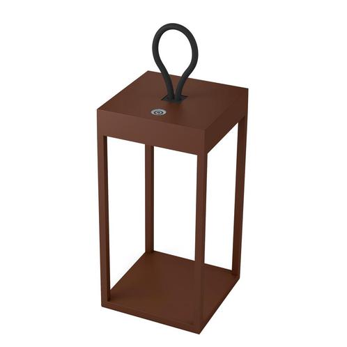 Tafel en bureaulampen Carlo Touch oplaadbaar corten, Huis en Inrichting, Lampen | Tafellampen, 50 tot 75 cm, Nieuw, Overige materialen