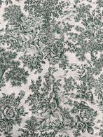 EXCLUSIEVE TOILE DE JOUY-PATROON KATOENSTOF, GROENE KLEUR -