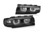 3D LED Angel Eyes koplampen Black geschikt voor BMW E38, Verzenden