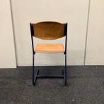 Schoolstoel met sledeframe, zithoogte 45 cm, hout - blauw