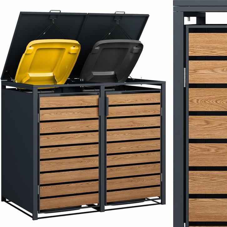 Afvalcontainer ombouw | Hout Grijs | Premium | OP=OP, Jardin & Terrasse, Serres, Enlèvement ou Envoi